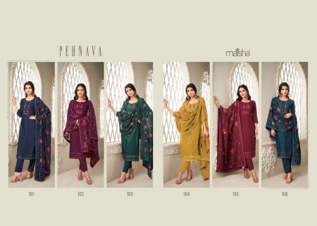 Pehnawa By Maisha 101 To 106 Salwar Kameez Catalog